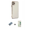 MARSİLYAN™- iPhone 11 Pro Max Kılıf Yankı Serisi - Siyah 20D Premium Cam Ekran Koruyucu + Shine Kamera Lens Koruma Cam - GI