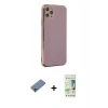 MARSİLYAN™- iPhone 11 Pro Max Kılıf Yankı Serisi - Siyah 20D Premium Cam Ekran Koruyucu + Shine Kamera Lens Koruma Cam - GI