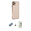 MARSİLYAN™- iPhone 11 Pro Max Kılıf Yankı Serisi - Siyah 20D Premium Cam Ekran Koruyucu + Metal Kamera Lens Koruma Cam - GS