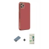 MARSİLYAN™- iPhone 11 Pro Max Kılıf Yankı Serisi - Siyah 20D Premium Cam Ekran Koruyucu + Metal Kamera Lens Koruma Cam - GS
