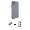 MARSİLYAN™- iPhone 11 Pro Max Kılıf Yankı Serisi - Siyah 20D Premium Cam Ekran Koruyucu + Metal Kamera Lens Koruma Cam - GS