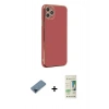 MARSİLYAN™- iPhone 11 Pro Max Kılıf Yankı Serisi - Siyah 20D Premium Cam Ekran Koruyucu + Metal Kamera Lens Koruma Cam - MI