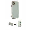 MARSİLYAN™- iPhone 11 Pro Max Kılıf Yankı Serisi - Siyah 20D Premium Cam Ekran Koruyucu + Rainbow Kamera Lens Koruma Cam - GD