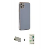MARSİLYAN™- iPhone 11 Pro Max Kılıf Yankı Serisi - Siyah 20D Premium Cam Ekran Koruyucu + Rainbow Kamera Lens Koruma Cam - GD