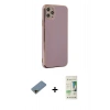 MARSİLYAN™- iPhone 11 Pro Max Kılıf Yankı Serisi - Siyah 20D Premium Cam Ekran Koruyucu + Shine Kamera Lens Koruma Cam - GD