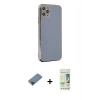 MARSİLYAN™- iPhone 11 Pro Max Kılıf Yankı Serisi - Siyah 20D Premium Cam Ekran Koruyucu + Metal Kamera Lens Koruma Cam - SH