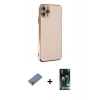 MARSİLYAN™- iPhone 11 Pro Max Kılıf Yankı Serisi - Siyah 360 Mat Full Body Arka Koruyucu + Metal Kamera Lens Koruma Cam - AKYL