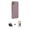 MARSİLYAN™- iPhone 11 Pro Max Kılıf Yankı Serisi - Siyah 6D Mat Seramik Hayalet Nano Ekran Koruyucu + Kamera Lens Koruma Cam - SF