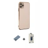 MARSİLYAN™- iPhone 11 Pro Max Kılıf Yankı Serisi - Siyah Bilvis Hayalet Cam Ekran Koruyucu + Shine Kamera Lens Koruma Cam - SABE