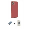 MARSİLYAN™- iPhone 11 Pro Max Kılıf Yankı Serisi - Siyah Bilvis Hayalet Cam Ekran Koruyucu + Shine Kamera Lens Koruma Cam - SABE
