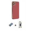 MARSİLYAN™- iPhone 11 Pro Max Kılıf Yankı Serisi - Siyah Bilvis Hayalet Cam Ekran Koruyucu + Shine Kamera Lens Koruma Cam - SH