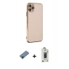 MARSİLYAN™- iPhone 11 Pro Max Kılıf Yankı Serisi - Siyah Bilvis Hayalet Cam Ekran Koruyucu + Shine Kamera Lens Koruma Cam - SH