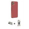 MARSİLYAN™- iPhone 11 Pro Max Kılıf Yankı Serisi - Siyah Bilvis Hayalet Cam Ekran Koruyucu + Yeşil Rainbow Kamera Lens Koruma Cam