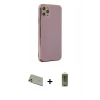 MARSİLYAN™- iPhone 11 Pro Max Kılıf Yankı Serisi - Siyah Joko Magic 5D Hayalet Cam + Gold Rainbow Kamera Lens Koruma Cam