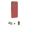 MARSİLYAN™- iPhone 11 Pro Max Kılıf Yankı Serisi - Siyah Joko Magic 5D Hayalet Cam + Gold Rainbow Kamera Lens Koruma Cam