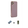 MARSİLYAN™- iPhone 11 Pro Max Kılıf Yankı Serisi - Siyah Joko Magic 5D Hayalet Cam + Metal Kamera Lens Koruma Cam - MI
