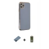 MARSİLYAN™- iPhone 11 Pro Max Kılıf Yankı Serisi - Siyah Joko Magic 5D Hayalet Cam + Metal Kamera Lens Koruma Cam - MI