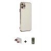 MARSİLYAN™- iPhone 11 Pro Max Kılıf Yankı Serisi - Siyah Joko Magic 5D Hayalet Cam + Pers Alüminyum Kamera Lens - KI