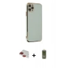 MARSİLYAN™- iPhone 11 Pro Max Kılıf Yankı Serisi - Siyah Joko Magic 5D Hayalet Cam + Pers Alüminyum Kamera Lens - KI