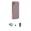 MARSİLYAN™- iPhone 11 Pro Max Kılıf Yankı Serisi - Siyah Joko Magic 5D Hayalet Cam + Pers Alüminyum Kamera Lens - LT