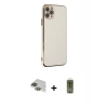 MARSİLYAN™- iPhone 11 Pro Max Kılıf Yankı Serisi - Siyah Joko Magic 5D Hayalet Cam + Pers Alüminyum Kamera Lens - YL