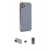 MARSİLYAN™- iPhone 11 Pro Max Kılıf Yankı Serisi - Siyah Joko Magic 5D Hayalet Cam + Rainbow Kamera Lens Koruma Cam - YL