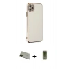 MARSİLYAN™- iPhone 11 Pro Max Kılıf Yankı Serisi - Siyah Joko Magic 5D Hayalet Cam + Rainbow Kamera Lens Koruma Cam - YL