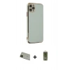 MARSİLYAN™- iPhone 11 Pro Max Kılıf Yankı Serisi - Siyah Joko Magic 5D Hayalet Cam + Rainbow Kamera Lens Koruma Cam - YL