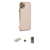 MARSİLYAN™- iPhone 11 Pro Max Kılıf Yankı Serisi - Siyah Joko Magic 5D Hayalet Cam + Renkli Kamera Lens Koruma Cam - YL