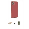 MARSİLYAN™- iPhone 11 Pro Max Kılıf Yankı Serisi - Siyah Joko Magic 5D Hayalet Cam + Renkli Kamera Lens Koruma Cam - SI