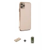 MARSİLYAN™- iPhone 11 Pro Max Kılıf Yankı Serisi - Siyah Joko Magic 5D Hayalet Cam + Renkli Kamera Lens Koruma Cam - SI