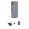 MARSİLYAN™- iPhone 11 Pro Max Kılıf Yankı Serisi - Siyah Joko Magic 5D Hayalet Cam + Kamera Lens Koruma Cam - SF