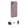 MARSİLYAN™- iPhone 11 Pro Max Kılıf Yankı Serisi - Siyah Joko Magic 5D Hayalet Cam + Kamera Lens Koruma Cam - SF