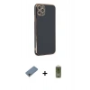 MARSİLYAN™- iPhone 11 Pro Max Kılıf Yankı Serisi - Siyah Joko Magic 5D Hayalet Cam + Shine Kamera Lens Koruma Cam - GI