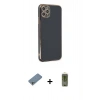 MARSİLYAN™- iPhone 11 Pro Max Kılıf Yankı Serisi - Siyah Joko Magic 5D Hayalet Cam + Shine Kamera Lens Koruma Cam - GS