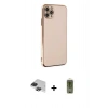 MARSİLYAN™- iPhone 11 Pro Max Kılıf Yankı Serisi - Siyah Joko Magic 5D Hayalet Cam + Pers Alüminyum Kamera Lens - SH