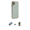 MARSİLYAN™- iPhone 11 Pro Max Kılıf Yankı Serisi - Siyah Joko Magic 5D Hayalet Cam + Shine Kamera Lens Koruma Cam - SH