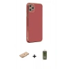 MARSİLYAN™- iPhone 11 Pro Max Kılıf Yankı Serisi - Siyah Joko Magic 5D Hayalet Cam + Renkli Kamera Lens Koruma Cam - TU