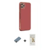 MARSİLYAN™- iPhone 11 Pro Max Kılıf Yankı Serisi - Siyah Mat Seramik Nano Ekran Koruyucu + Metal Kamera Lens Koruma Cam - AKYL