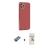 MARSİLYAN™- iPhone 11 Pro Max Kılıf Yankı Serisi - Siyah Mat Seramik Nano Ekran Koruyucu + Shine Kamera Lens Koruma Cam - SH