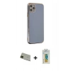 MARSİLYAN™- iPhone 11 Pro Max Kılıf Yankı Serisi - Siyah Polymer Nano Ekran Koruyucu + Rainbow Kamera Lens Koruma Cam - YL