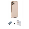 MARSİLYAN™- iPhone 11 Pro Max Kılıf Yankı Serisi - Siyah Seramik Nano Ekran Koruyucu + Metal Kamera Lens Koruma Cam - MI
