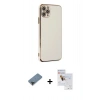 MARSİLYAN™- iPhone 11 Pro Max Kılıf Yankı Serisi - Siyah Seramik Nano Ekran Koruyucu + Metal Kamera Lens Koruma Cam - SH
