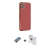 MARSİLYAN™- iPhone 11 Pro Max Kılıf Yankı Serisi - Siyah Seramik Nano Ekran Koruyucu + Shine Kamera Lens Koruma Cam - GD