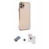 MARSİLYAN™- iPhone 11 Pro Max Kılıf Yankı Serisi - Siyah Seramik Nano Ekran Koruyucu + Shine Kamera Lens Koruma Cam - GD