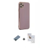 MARSİLYAN™- iPhone 11 Pro Max Kılıf Yankı Serisi - Siyah Seramik Nano Ekran Koruyucu + Shine Kamera Lens Koruma Cam - SH