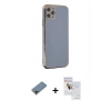 MARSİLYAN™- iPhone 11 Pro Max Kılıf Yankı Serisi - Siyah Seramik Nano Ekran Koruyucu + Shine Kamera Lens Koruma Cam - GD