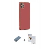 MARSİLYAN™- iPhone 11 Pro Max Kılıf Yankı Serisi - Siyah Seramik Nano Ekran Koruyucu + Shine Kamera Lens Koruma Cam - SABE