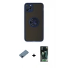 MARSİLYAN™- iPhone 11 Pro Max Kılıf Yörünge Çizgi - Şeffaf 360 Full Body Arka Koruyucu + Metal Kamera Lens Koruma Cam - MI