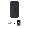 MARSİLYAN™- iPhone 11 Pro Max Kılıf Yörünge Çizgi - Şeffaf 360 Full Body Arka Koruyucu + Renkli Kamera Lens Koruma Cam - TU